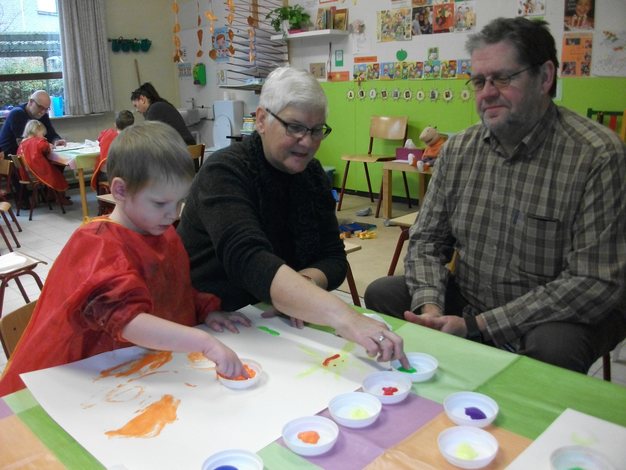 grootouders op bezoek juf lucy/ juf Veerle